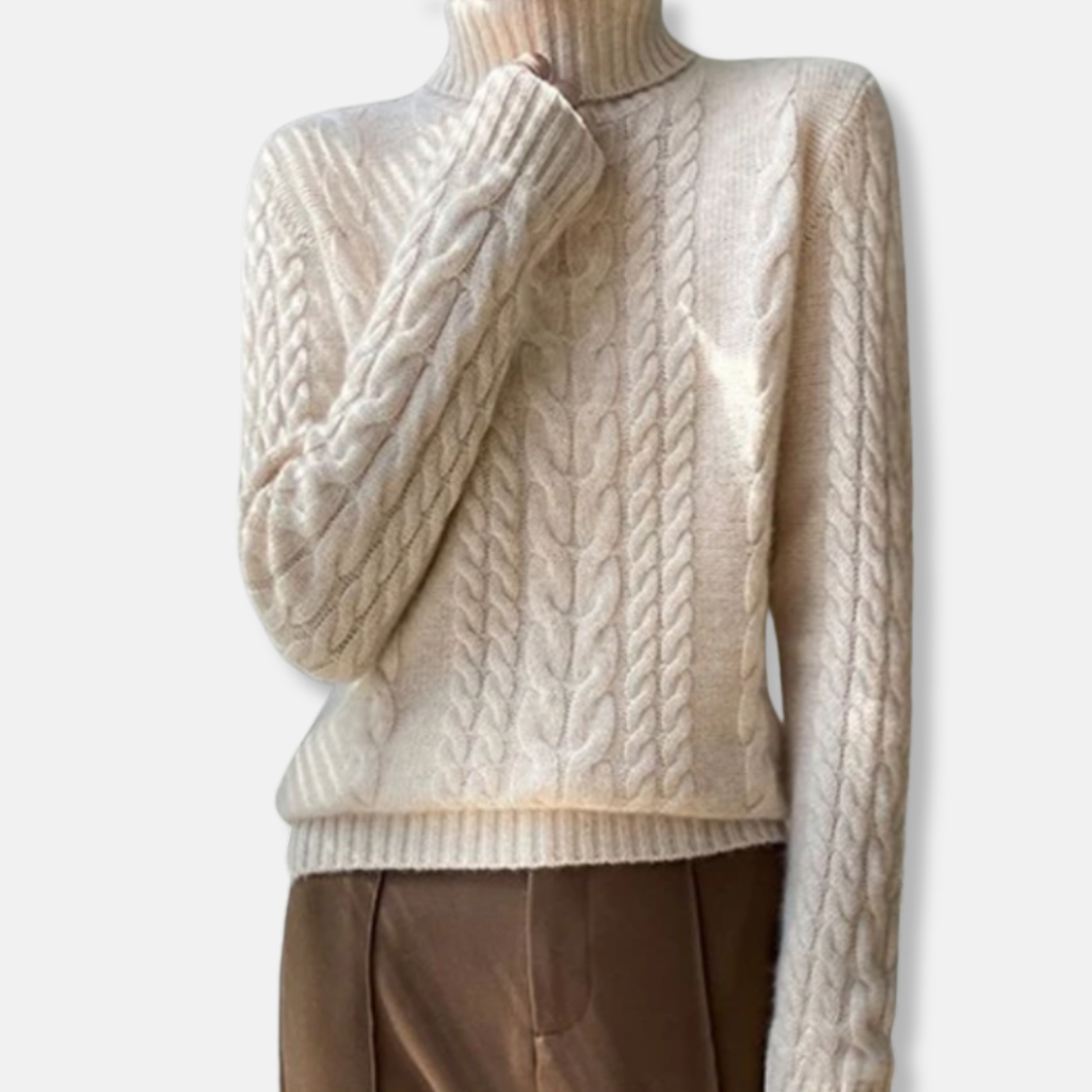 Rosgrove | Women - Cable Knit Jumper - Turtleneck Style