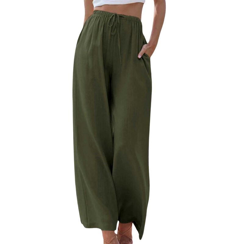 Rosgrove | Women - Elegant Trousers - Cotton and Linen Blend
