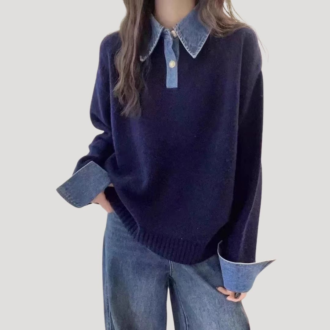 Rosgrove | Women - Wool Winter Jumper - Layered Collar