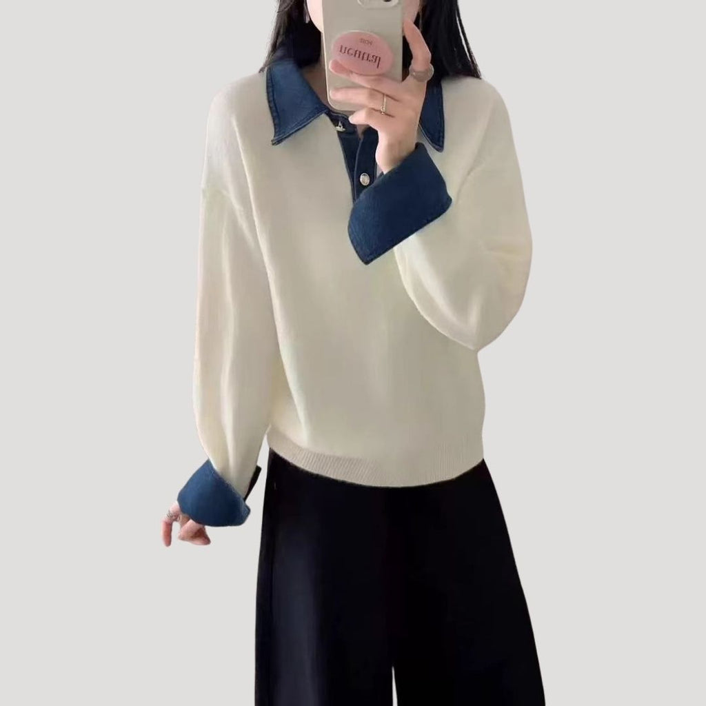 Rosgrove | Women - Wool Winter Jumper - Layered Collar