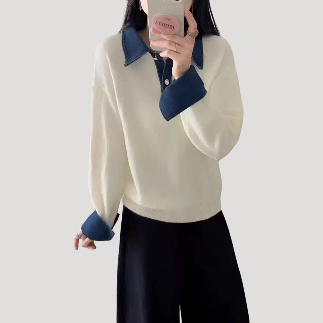 Rosgrove | Women - Wool Winter Jumper - Layered Collar