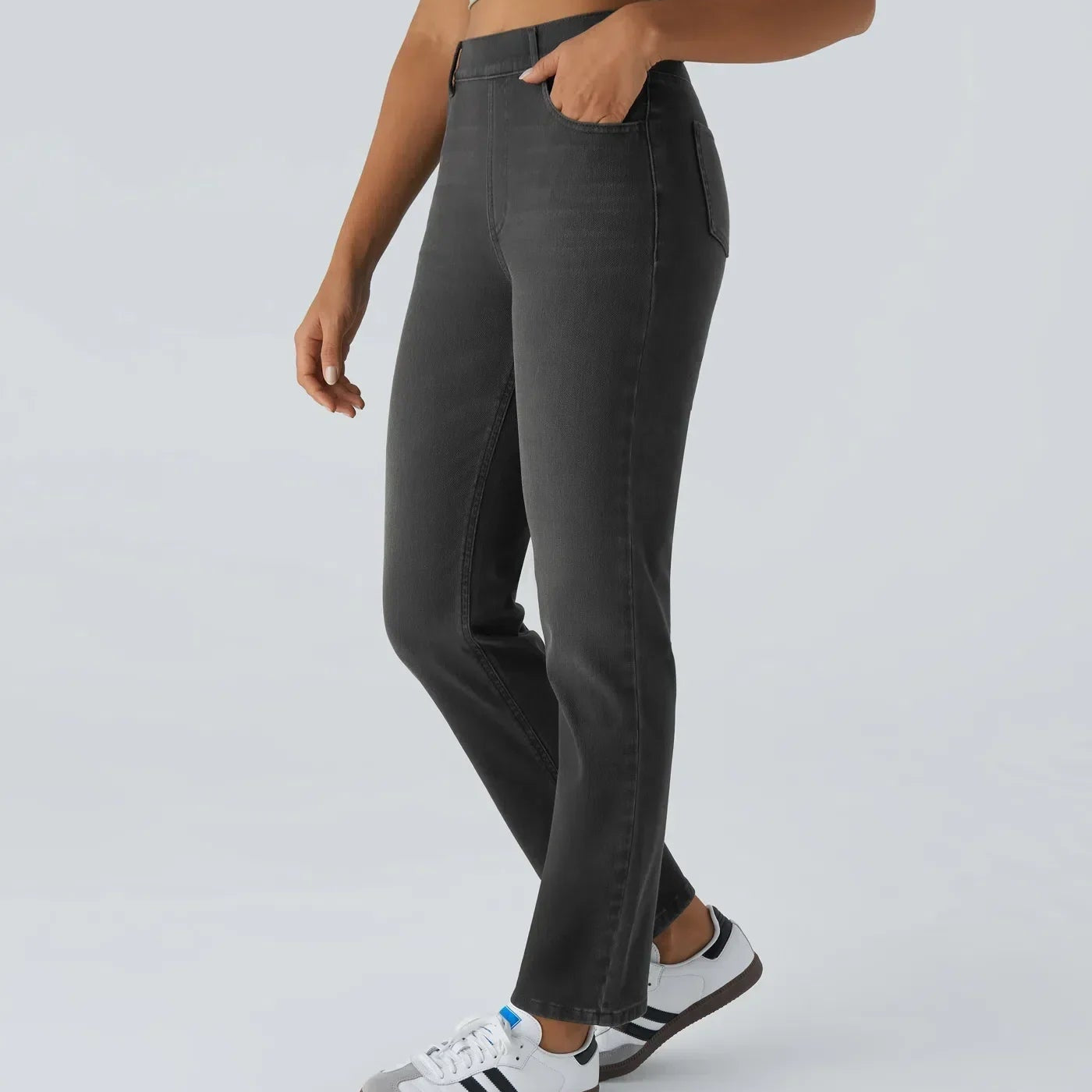 Rosgrove | Women - Elastic Waist Trousers - Stretchy Fabric
