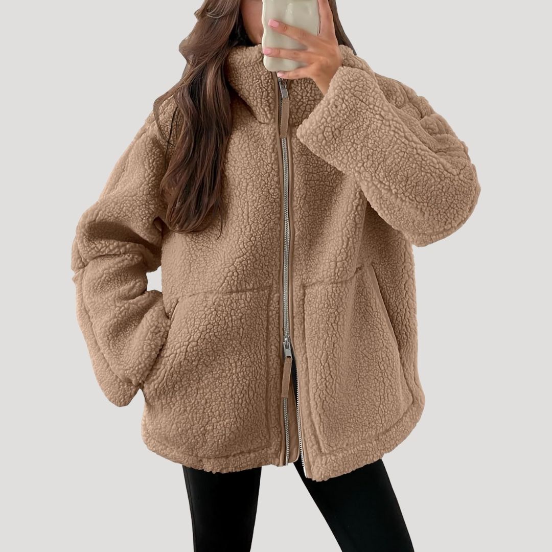 Rosgrove | Women - Teddy Zip Up Fleece Jacket - Winter Wear