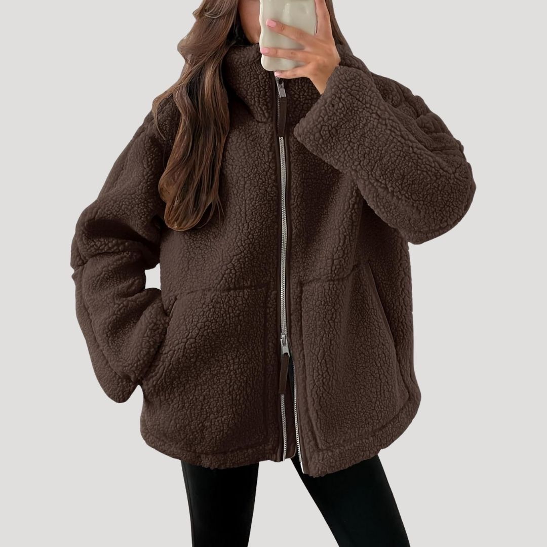 Rosgrove | Women - Teddy Zip Up Fleece Jacket - Winter Wear