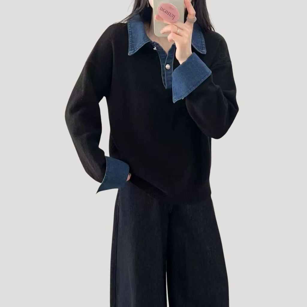Rosgrove | Women - Wool Winter Jumper - Layered Collar