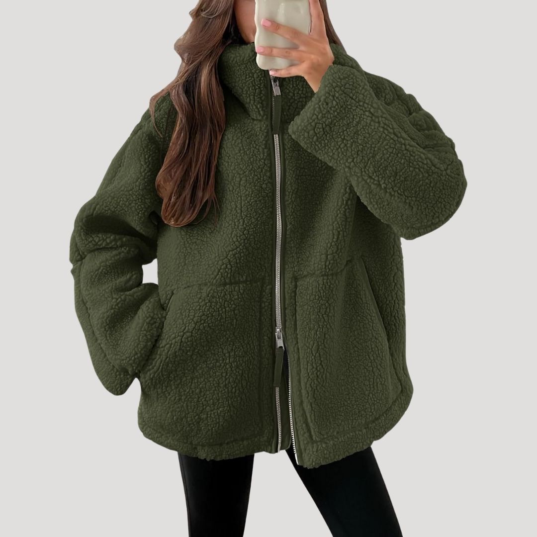 Rosgrove | Women - Teddy Zip Up Fleece Jacket - Winter Wear