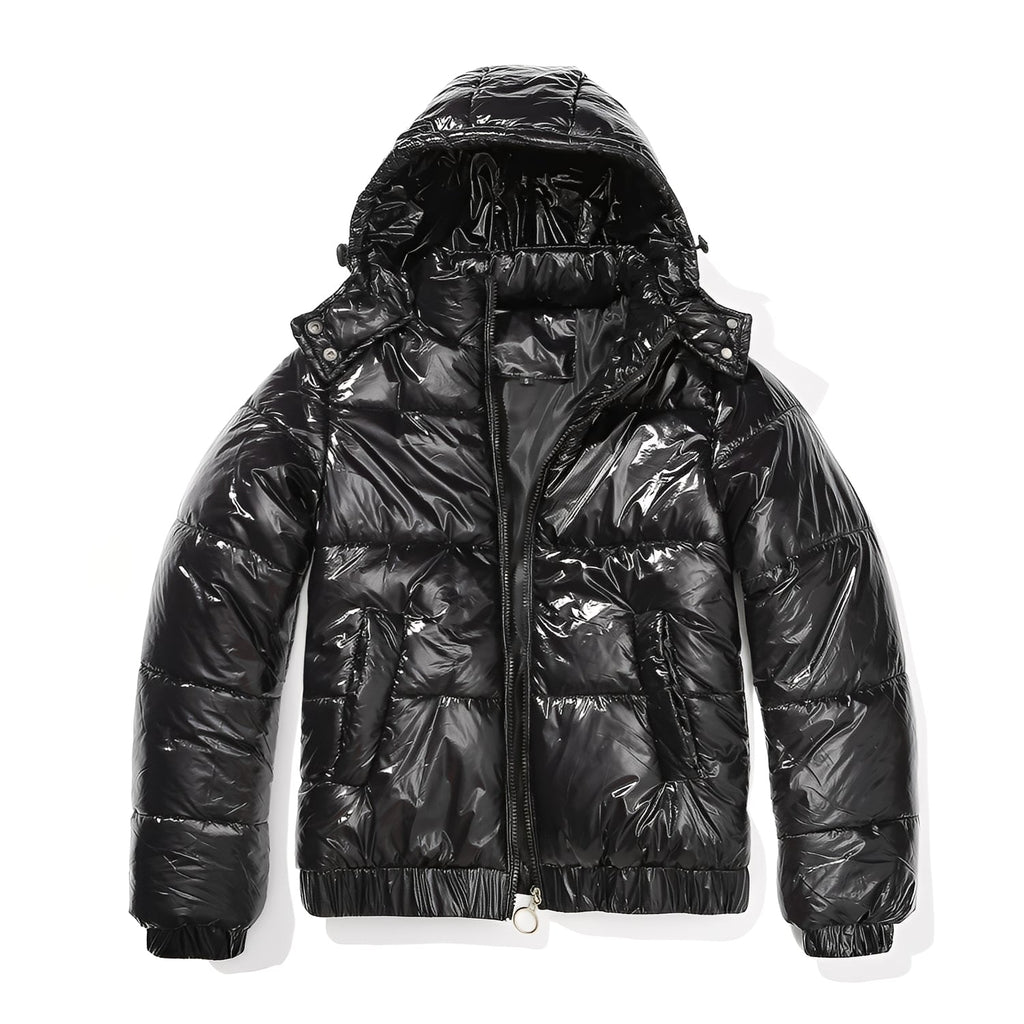 Rosgrove | Women - Hooded Jacket - Stylish Shiny Design