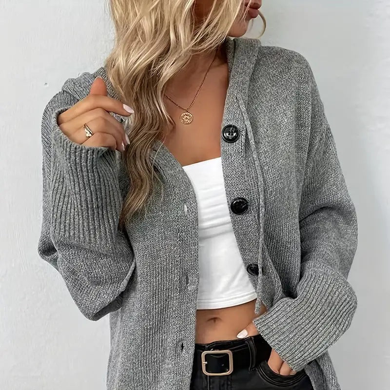 Rosgrove | Women - Hooded Cardigan - Modern Warm Knit