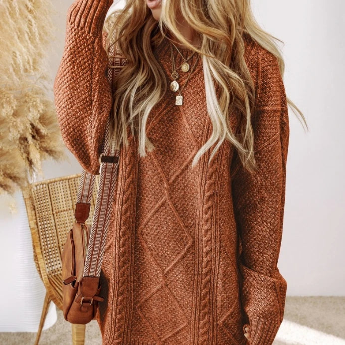 Rosgrove | Women - Cable Knit Jumper Dress - Oversized