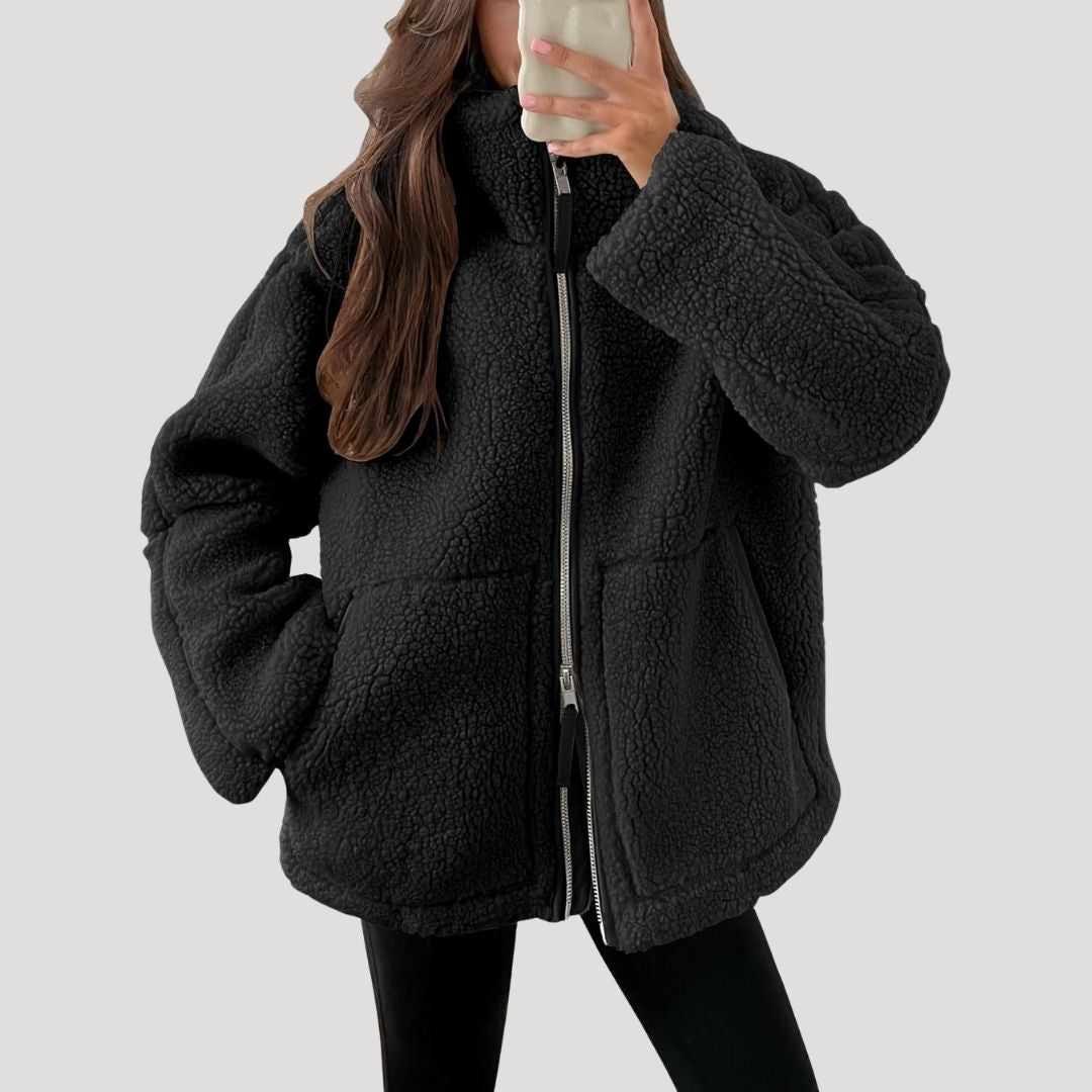 Rosgrove | Women - Teddy Zip Up Fleece Jacket - Winter Wear