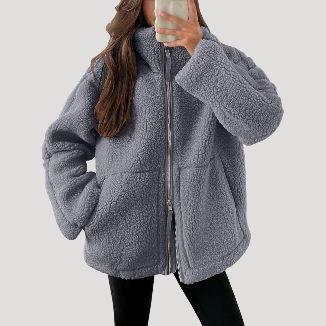 Rosgrove | Women - Teddy Zip Up Fleece Jacket - Winter Wear