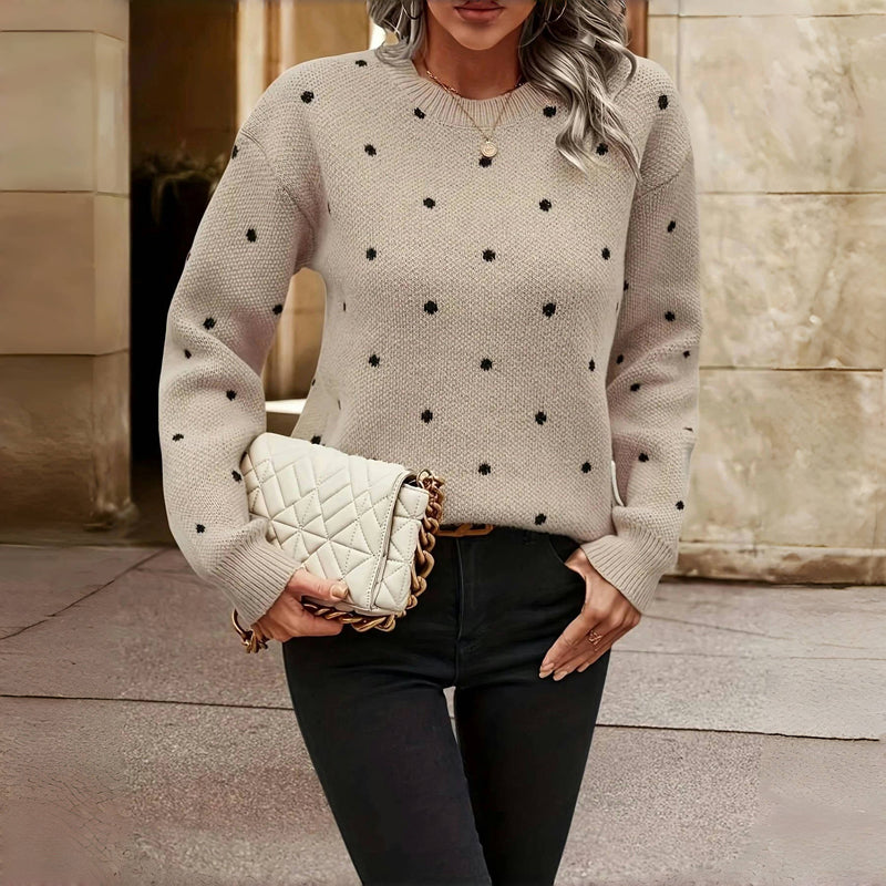 Rosgrove | Women - Polka Dot Knit Jumper - Stylish Design