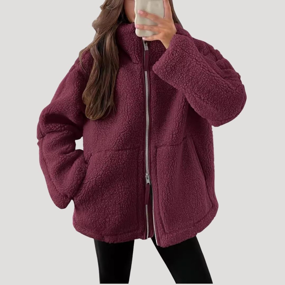 Rosgrove | Women - Teddy Zip Up Fleece Jacket - Winter Wear