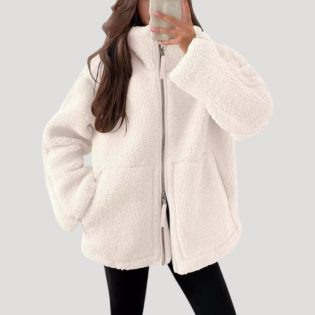 Rosgrove | Women - Teddy Zip Up Fleece Jacket - Winter Wear