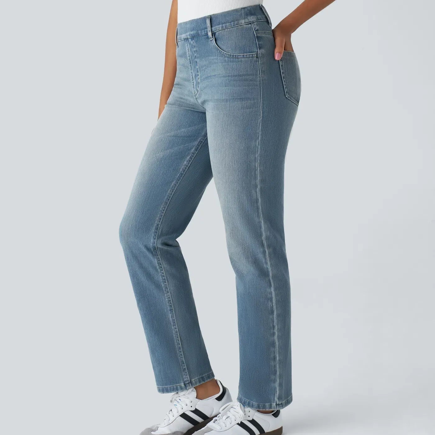 Rosgrove | Women - Elastic Waist Trousers - Stretchy Fabric
