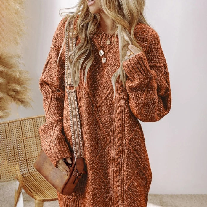 Rosgrove | Women - Cable Knit Jumper Dress - Oversized