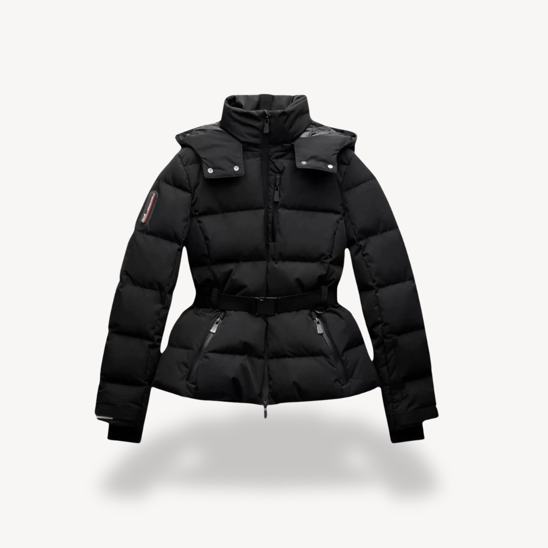 Rosgrove | Women - Hooded Belted Puffer Jacket - Cosy Style