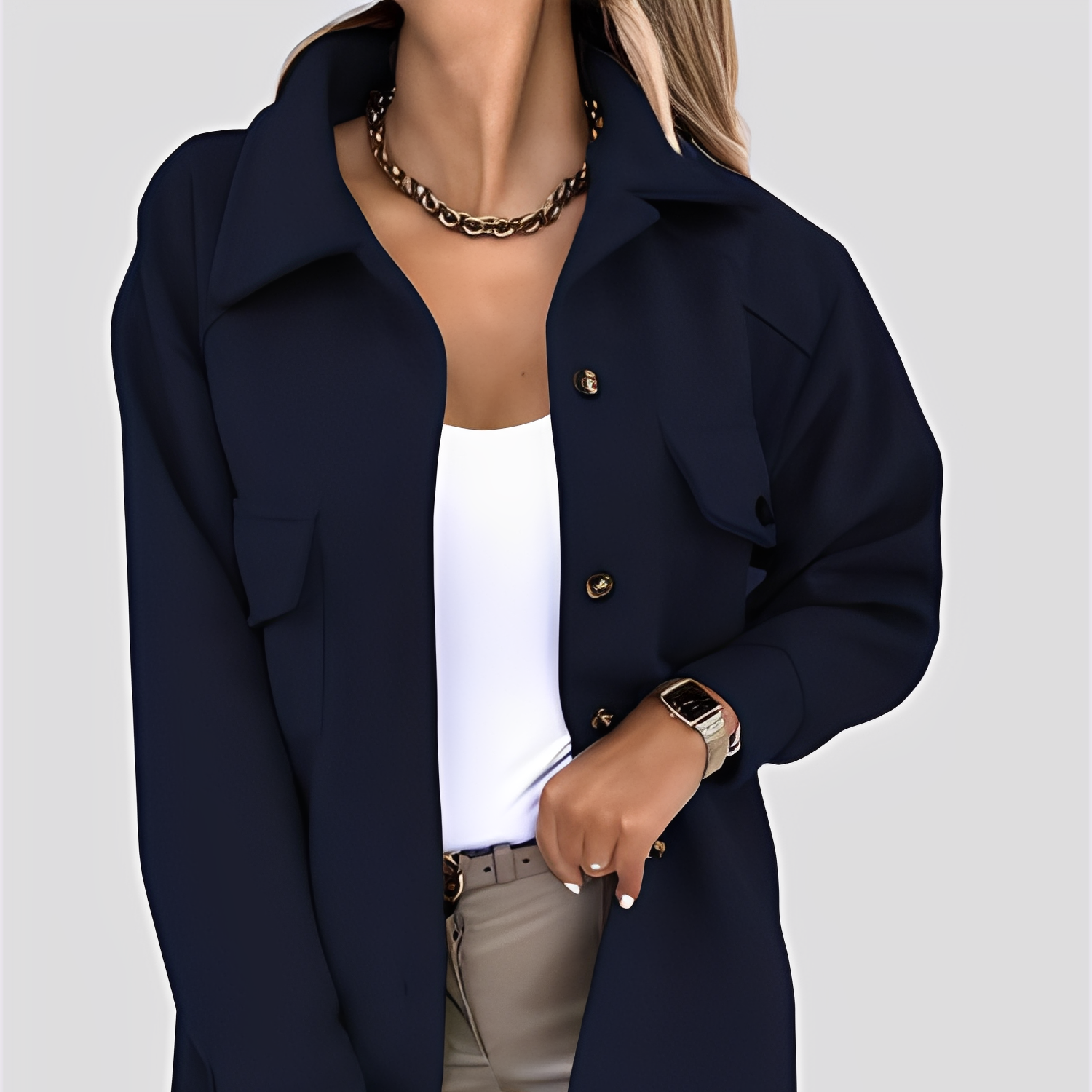 Rosgrove | Women - Lightweight Wool Lapel Collar Jacket
