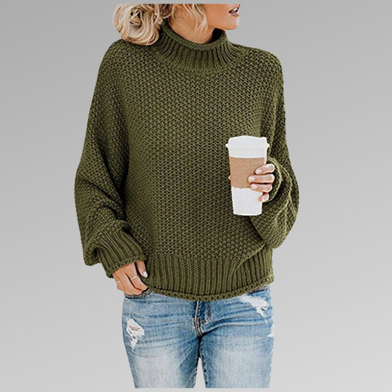 Rosgrove | Women - Knitted Jumper - Turtleneck Loose Fit