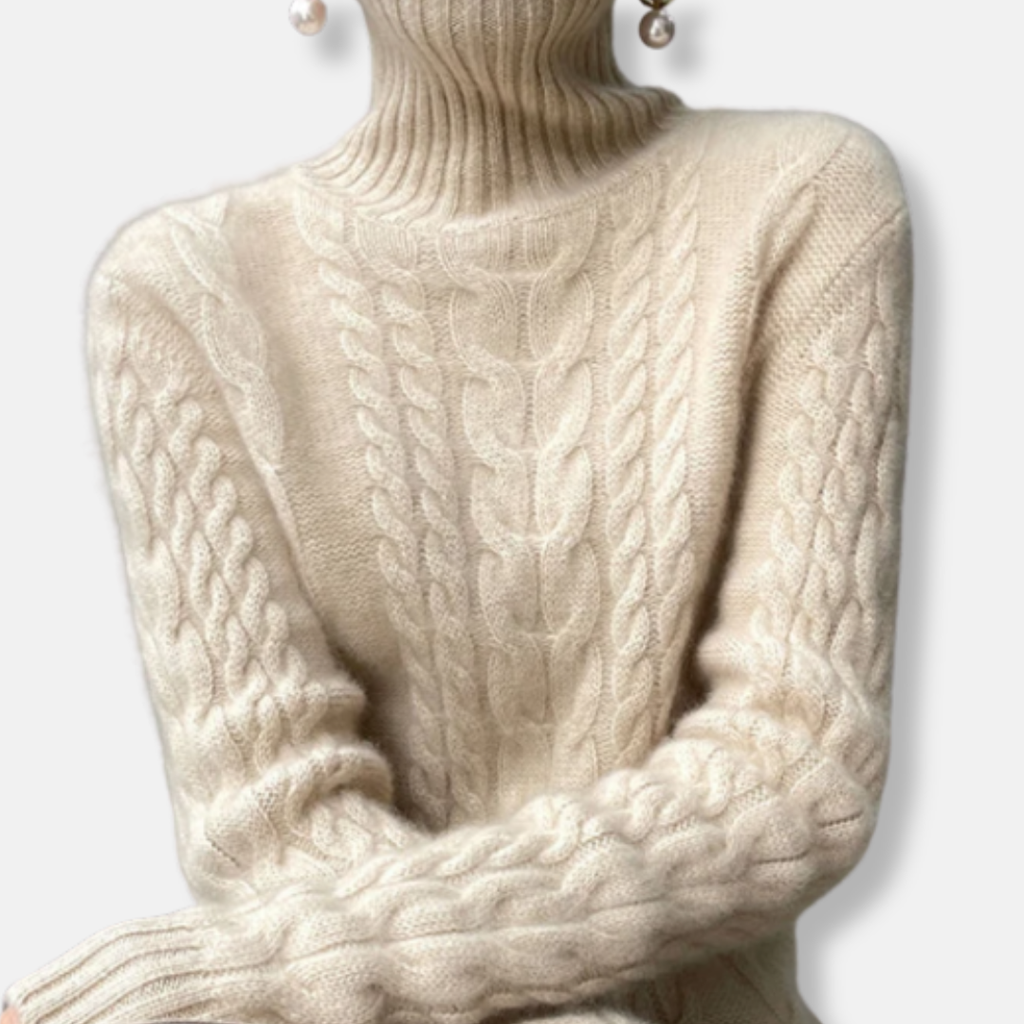 Rosgrove | Women - Cable Knit Jumper - Turtleneck Style