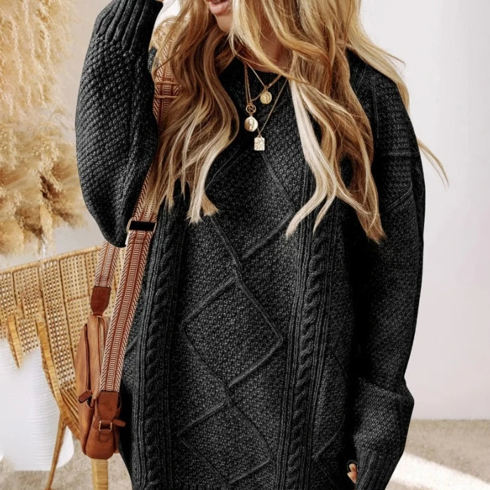 Rosgrove | Women - Cable Knit Jumper Dress - Oversized