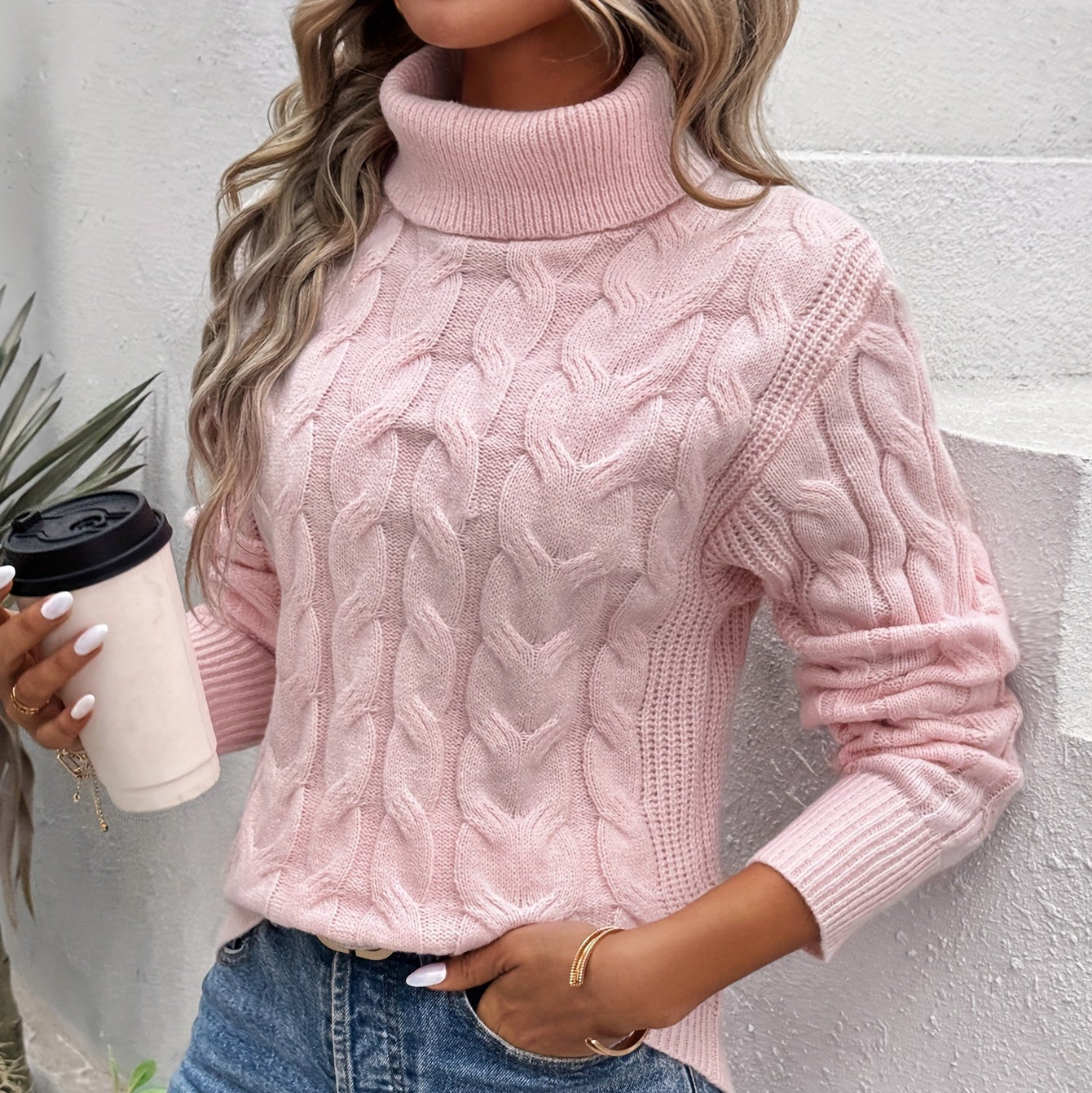 Rosgrove | Women - Cosy Turtleneck Knitted Jumper - Soft Comfort
