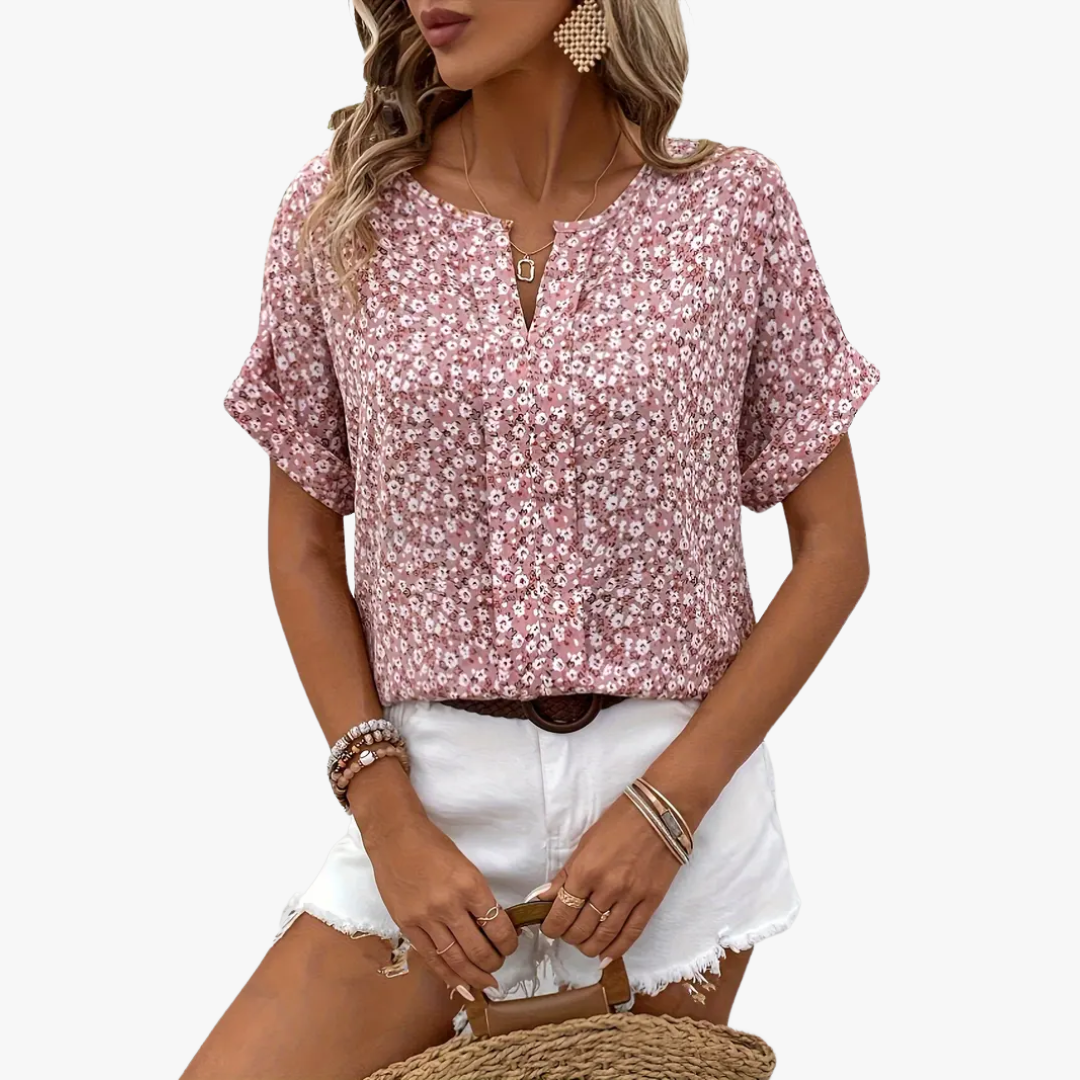Rosgrove | Women - Blouse - Floral Print - Vintage Style
