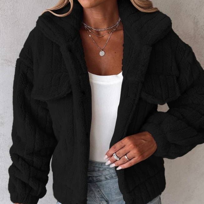 Rosgrove | Women - Short Warm Teddy Coat - Cosy Style