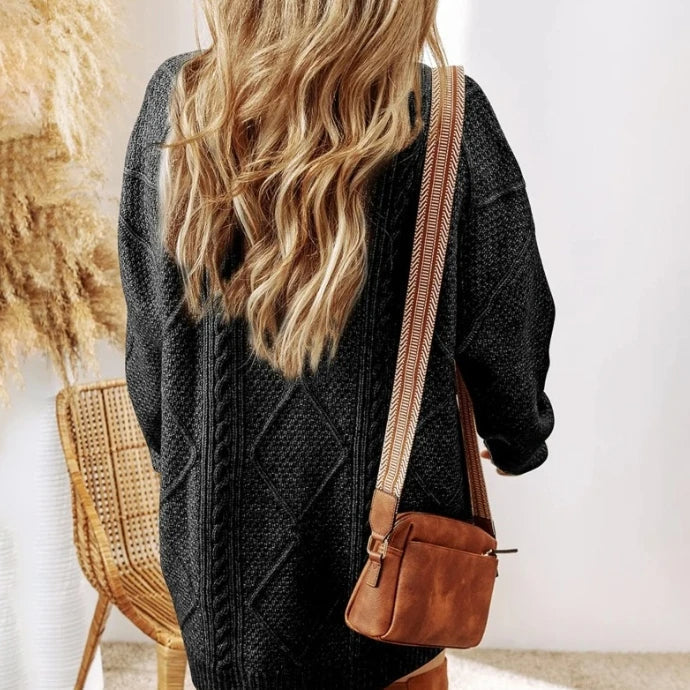 Rosgrove | Women - Cable Knit Jumper Dress - Oversized