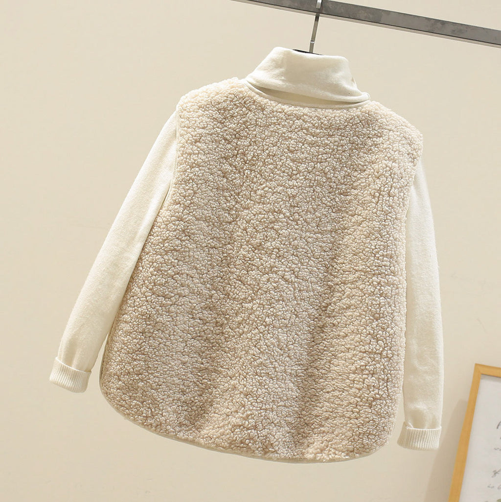 Rosgrove | Women - Shearling Gilet with Button Closure