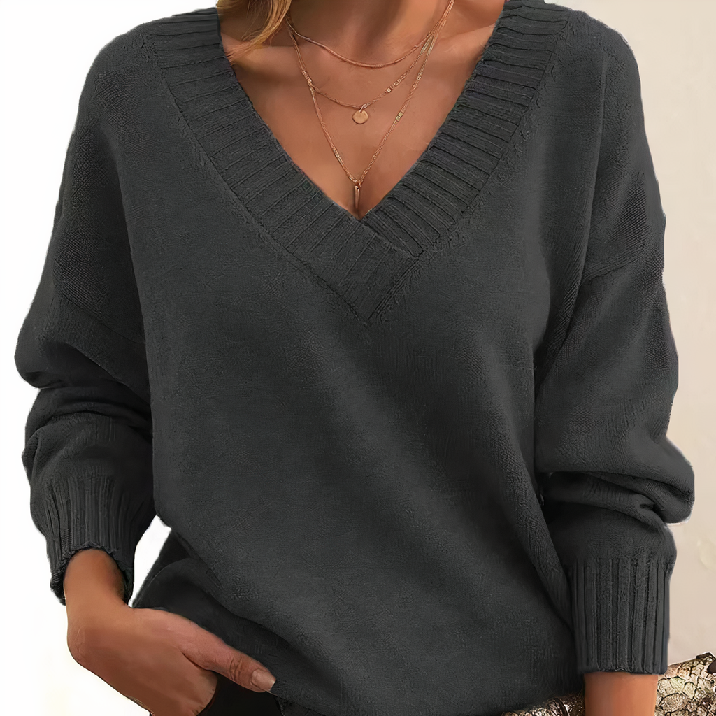 Rosgrove | Women - V-Neck Jumper - Ribbed Cuffs