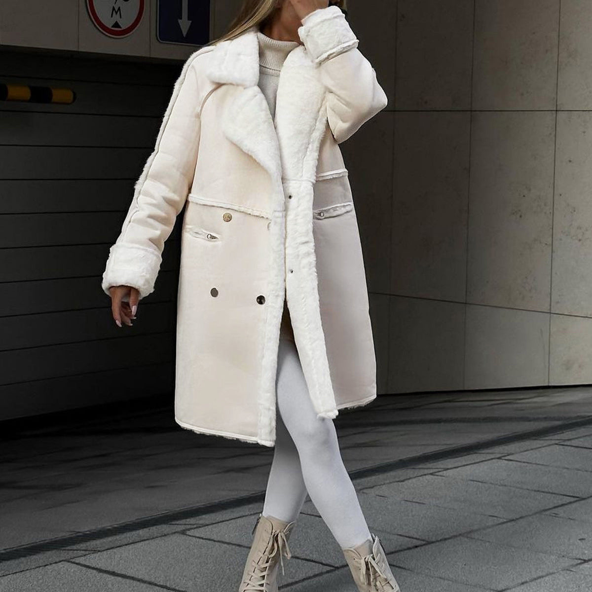 Rosgrove | Women - Oversized Coat - Fur Trim