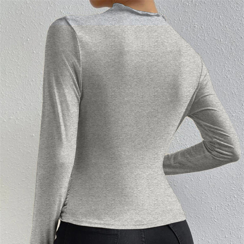 Rosgrove | Women - Long-Sleeved Pleated Shirt - Stylish Fit