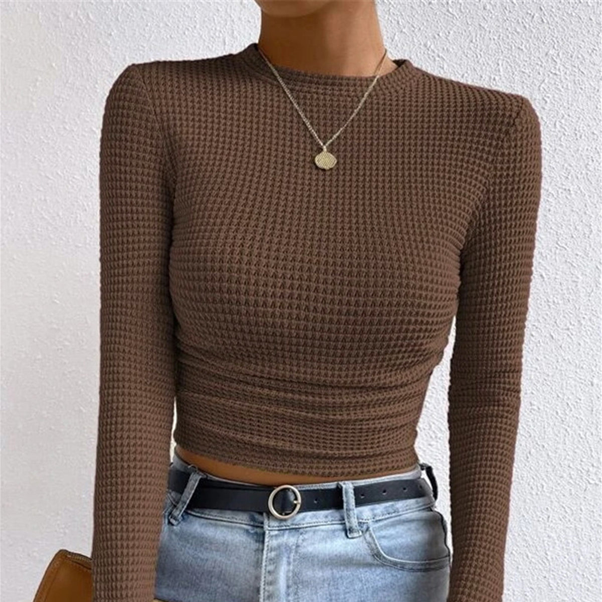 Rosgrove | Women - Slim Jumper - Waffle Stitch Knit Design