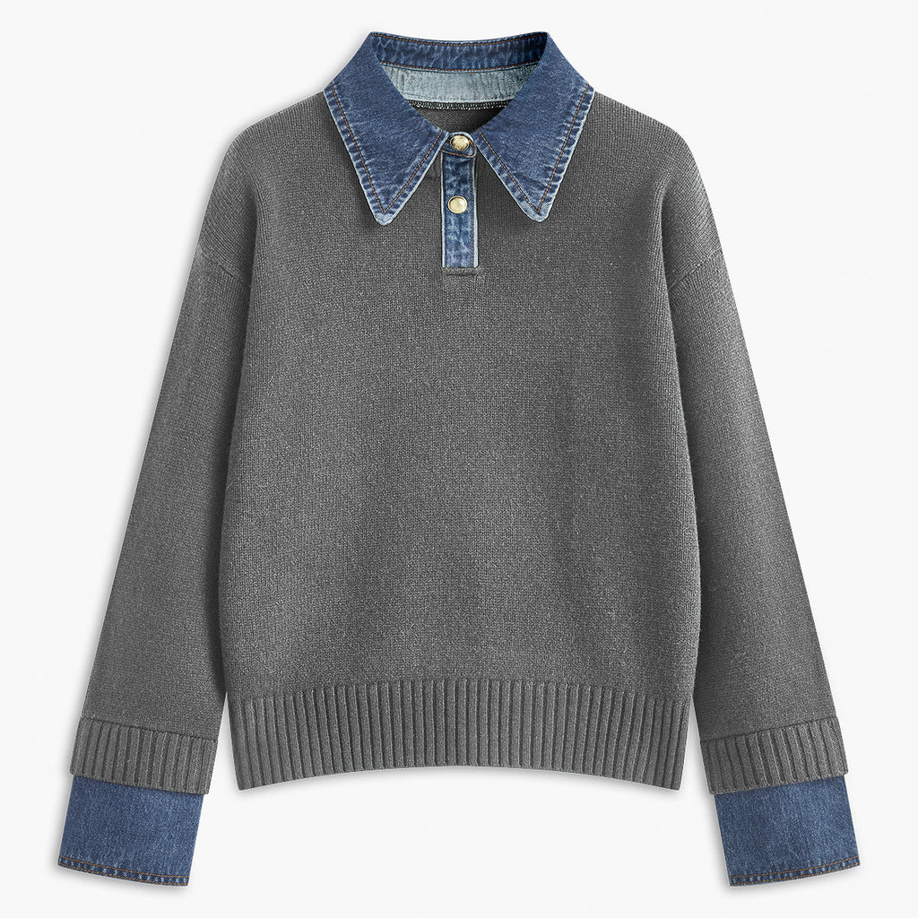Rosgrove | Women - 2 in 1 Jumper - Lapel Design