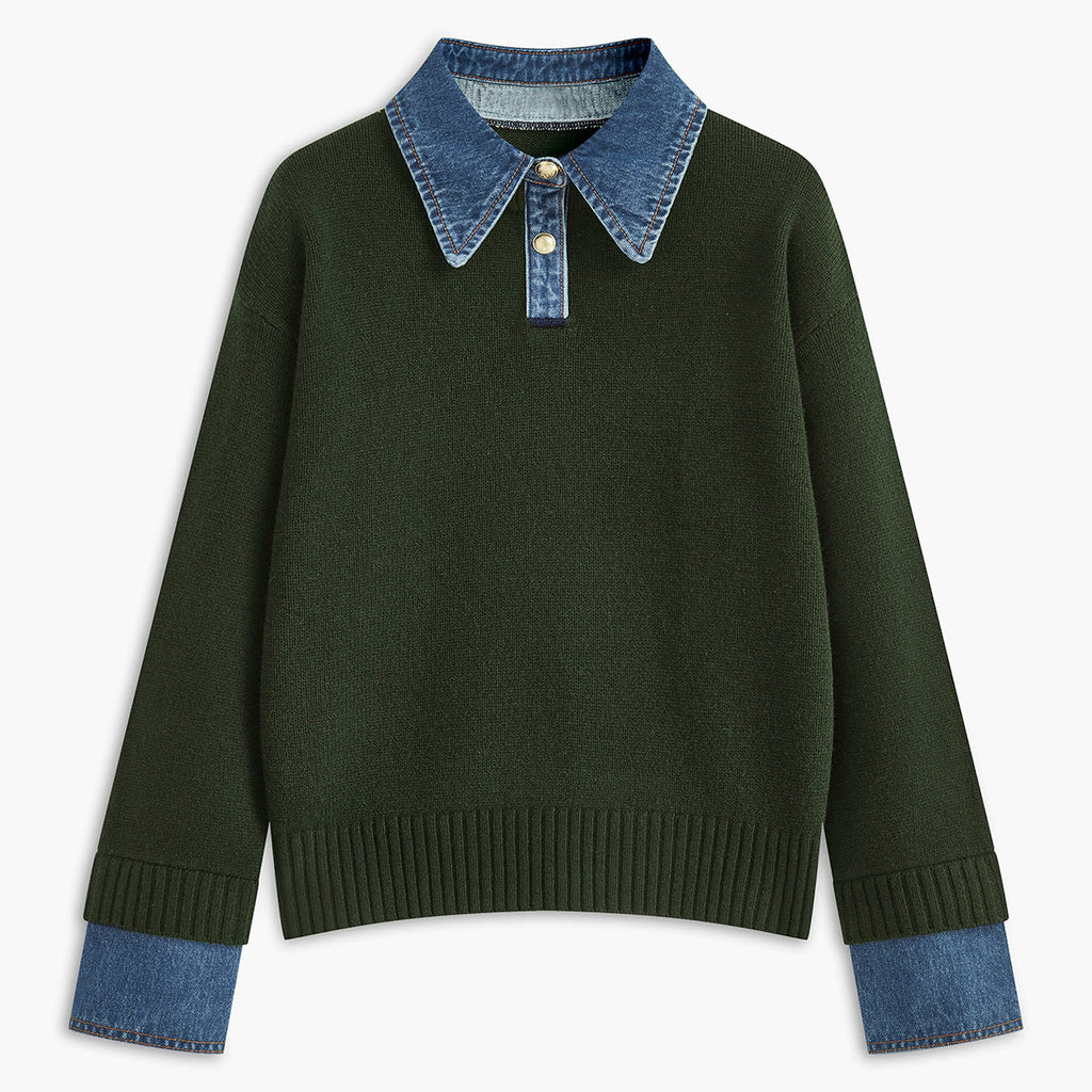 Rosgrove | Women - 2 in 1 Jumper - Lapel Design
