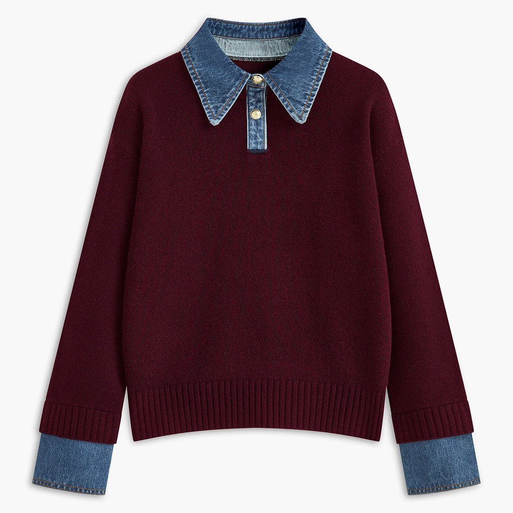 Rosgrove | Women - 2 in 1 Jumper - Lapel Design