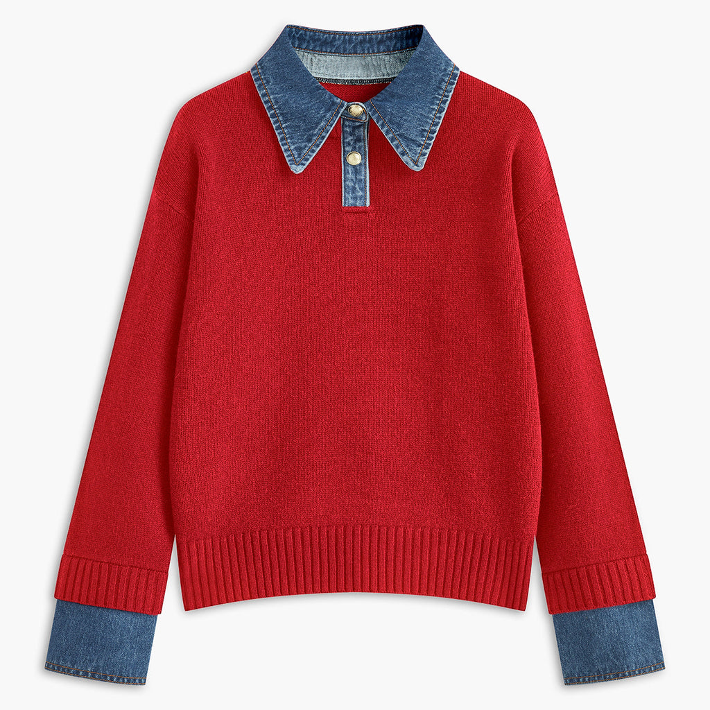 Rosgrove | Women - 2 in 1 Jumper - Lapel Design