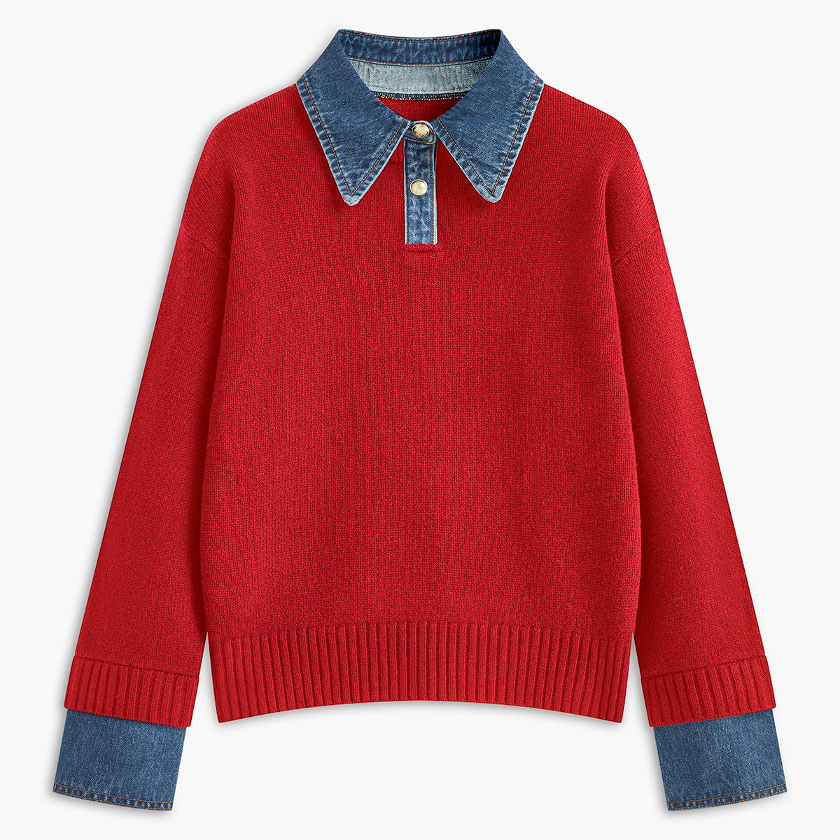 Rosgrove | Women - 2 in 1 Jumper - Lapel Design