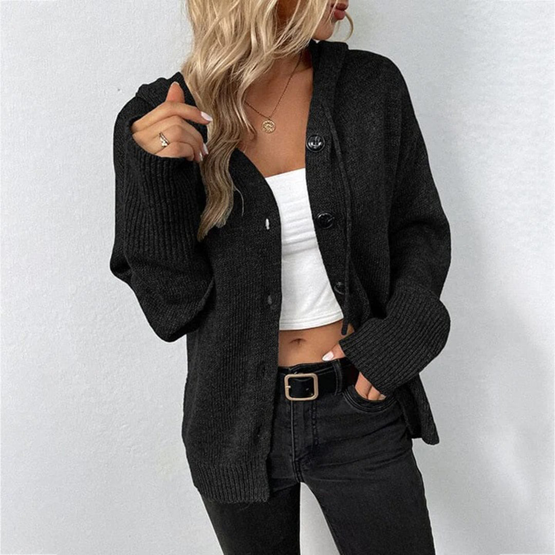 Rosgrove | Women - Hooded Knit Cardigan - Cozy Stylish