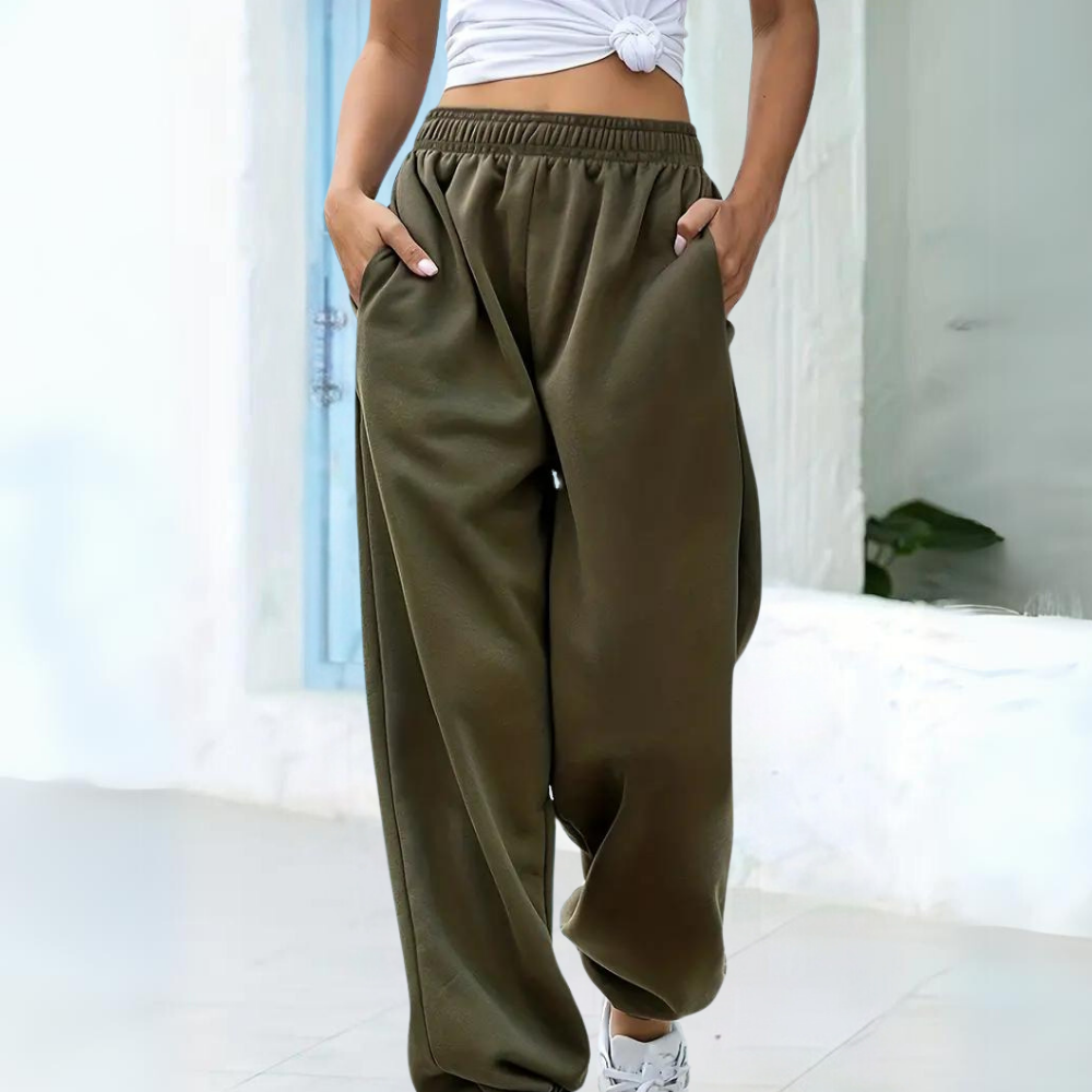 Rosgrove | Women - High Waist Jogging Trousers - Baggy Style