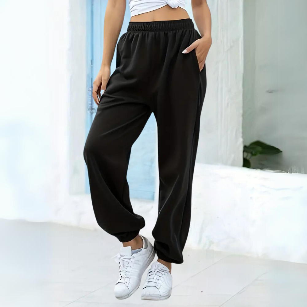 Rosgrove | Women - High Waist Jogging Trousers - Baggy Style