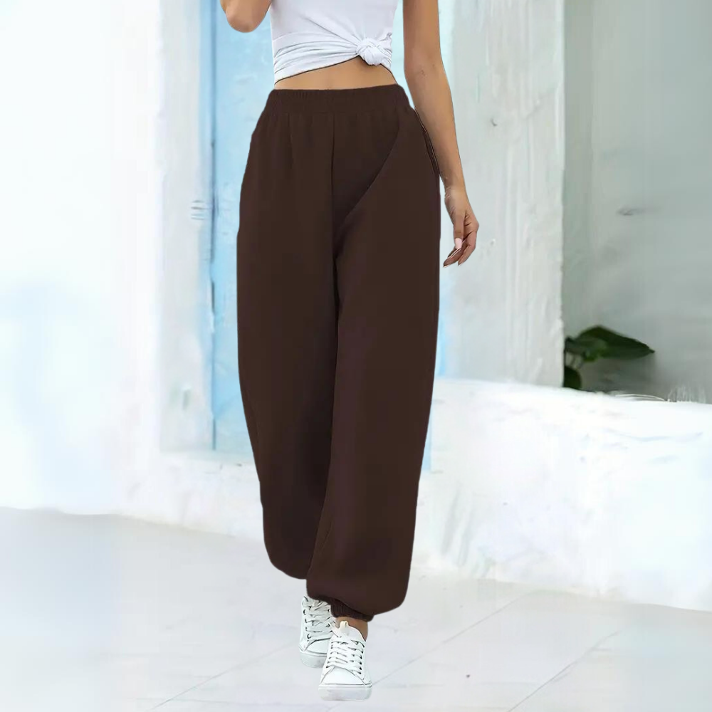 Rosgrove | Women - High Waist Jogging Trousers - Baggy Style