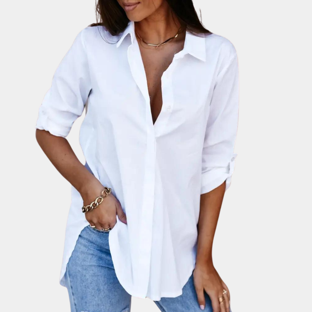 Rosgrove | Women - Blouse - Long Sleeve - Button-Up Style