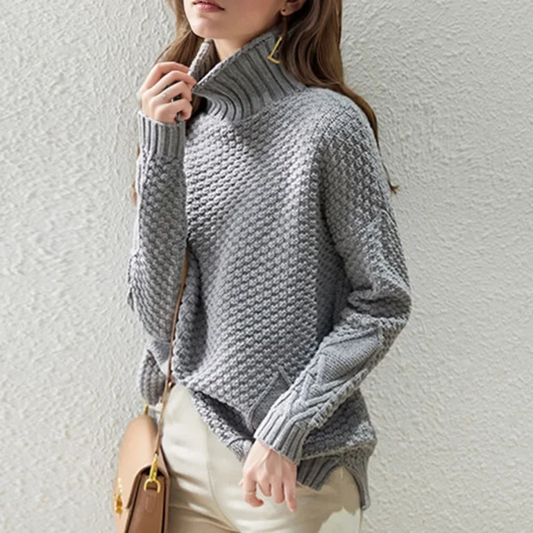 Rosgrove | Women - Cable Knit Jumper - Turtleneck Style