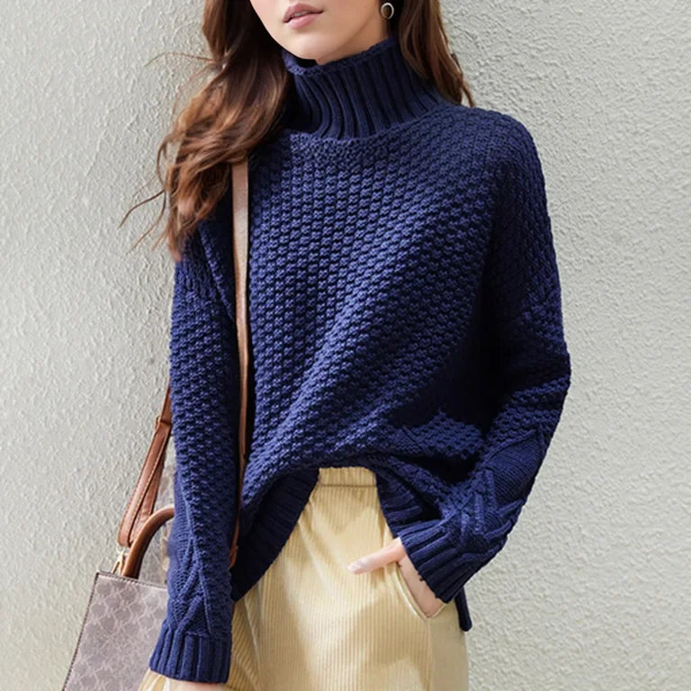 Rosgrove | Women - Cable Knit Jumper - Turtleneck Style
