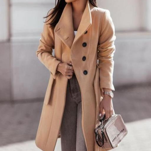 Rosgrove | Women - Belted Long Coat - Wool Blend