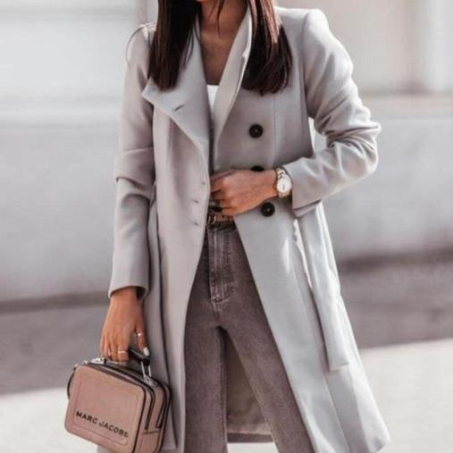 Rosgrove | Women - Belted Long Coat - Wool Blend