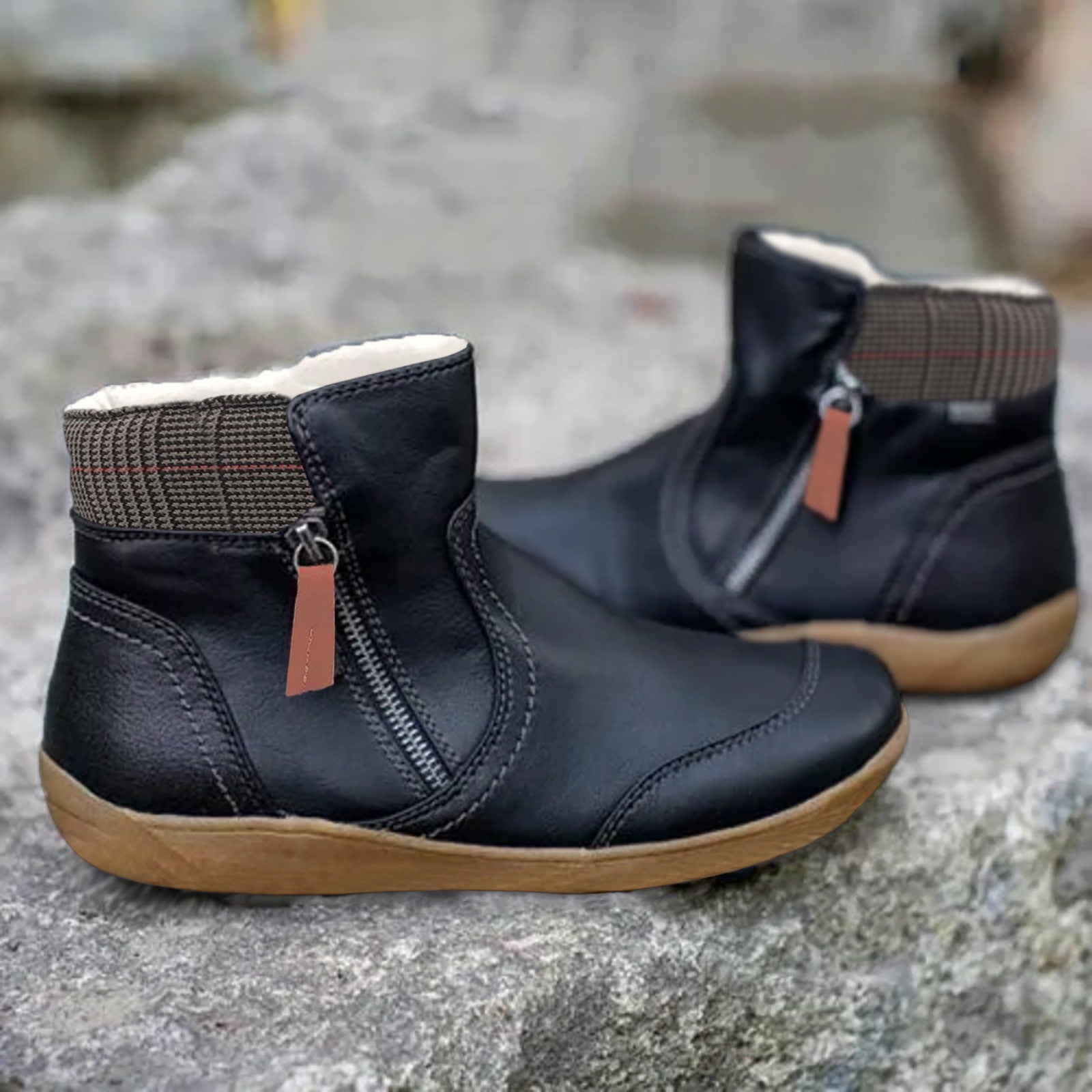 Rosgrove | Women - Padded Ankle Boots - Side Zipper