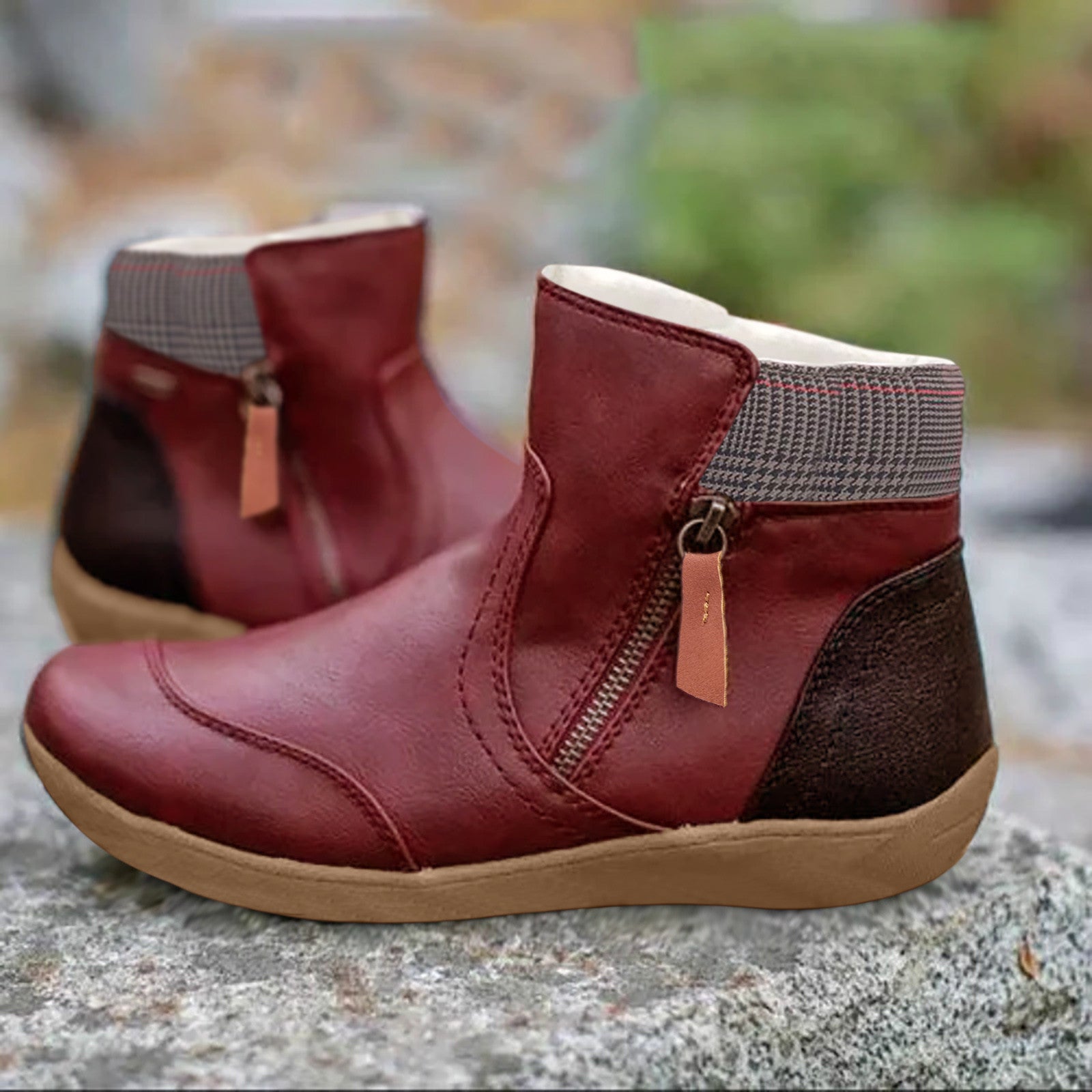 Rosgrove | Women - Padded Ankle Boots - Side Zipper
